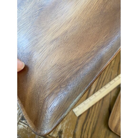 Vintage Filkcraft Monkey Pod Wooden Square Trays Philippines - Picture 8 of 11